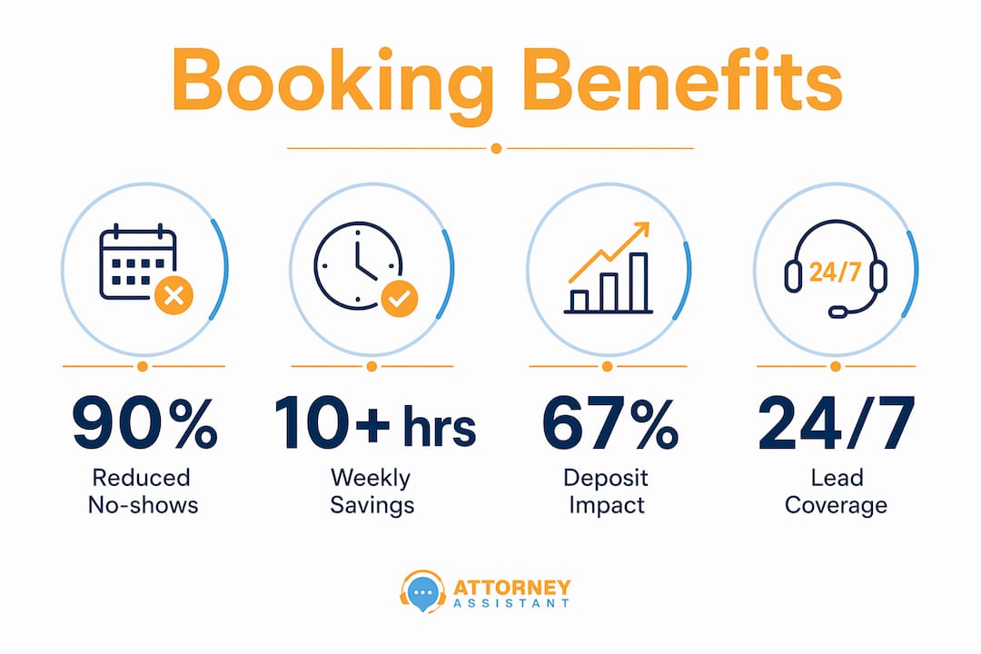 Infographic illustrating key benefits of automated booking