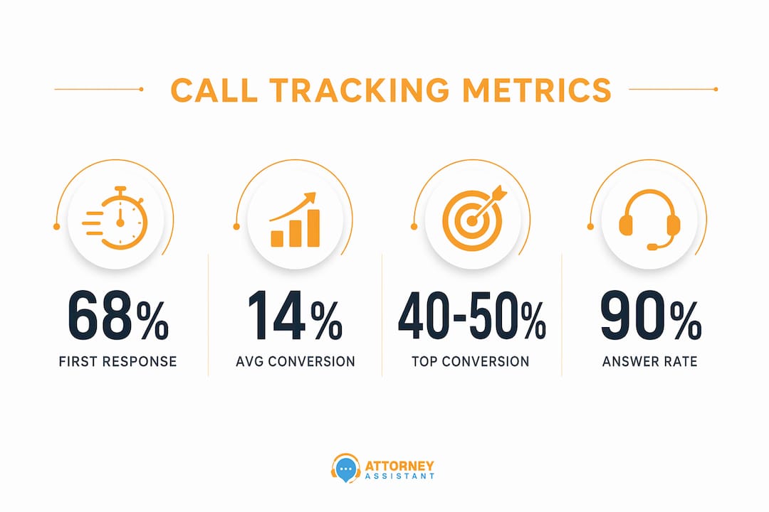 Infographic displaying call tracking key metrics