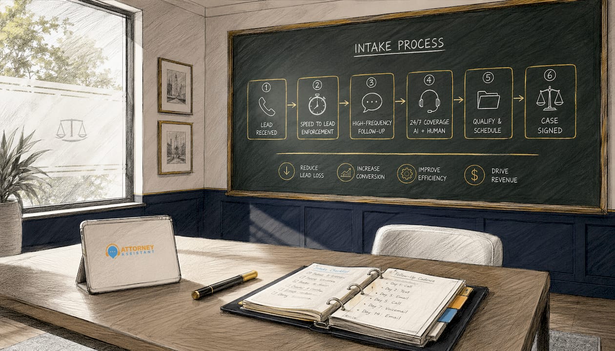 Clean law firm intake process environment