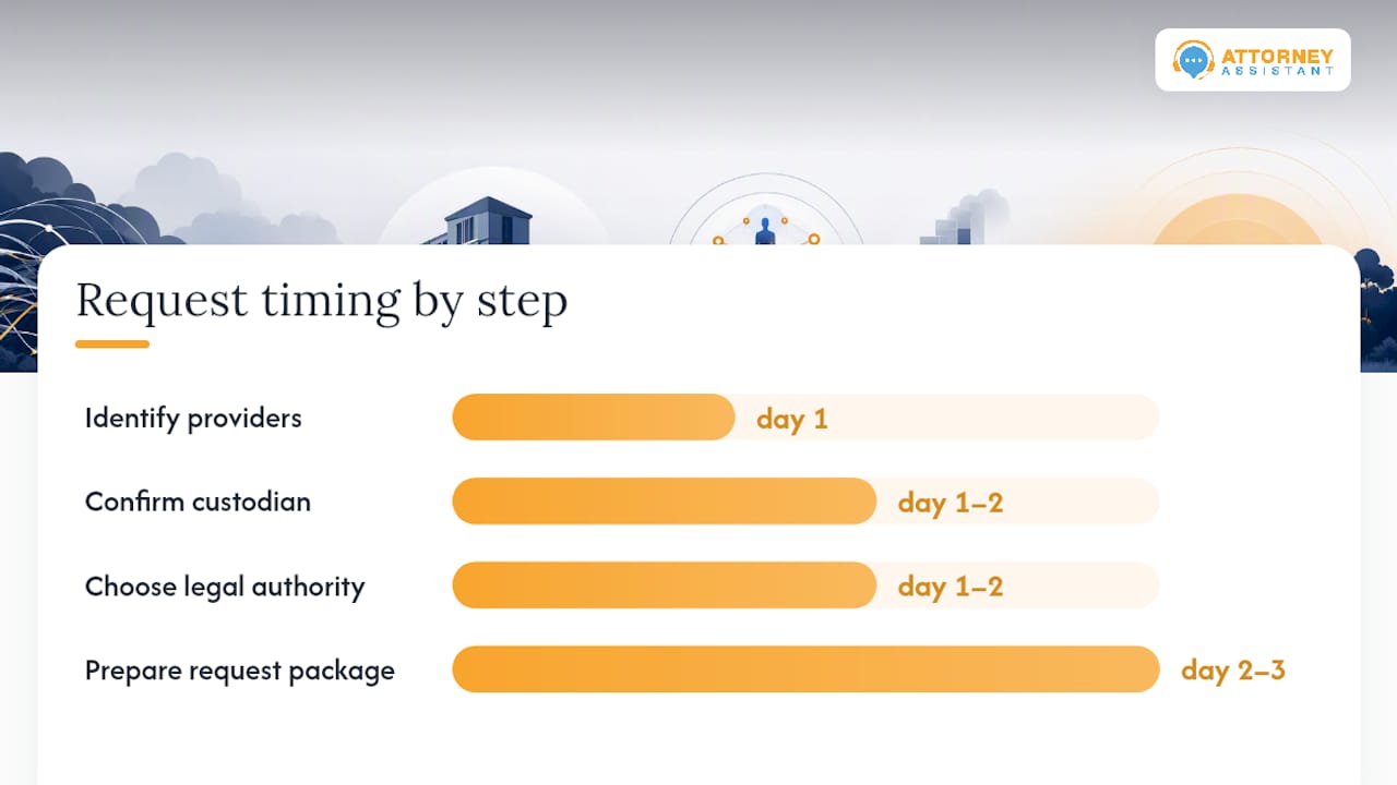How to request records step by step — overview diagram