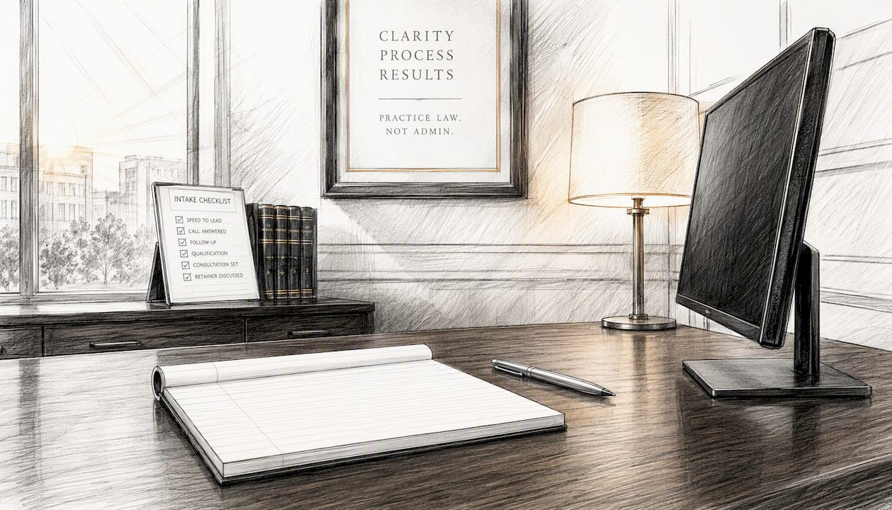 Law office desk symbolizing clear retainer explanation