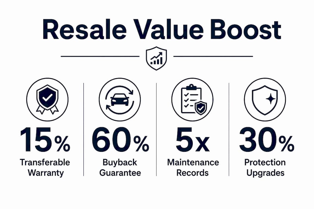 Infographic showing vehicle resale value protection benefits