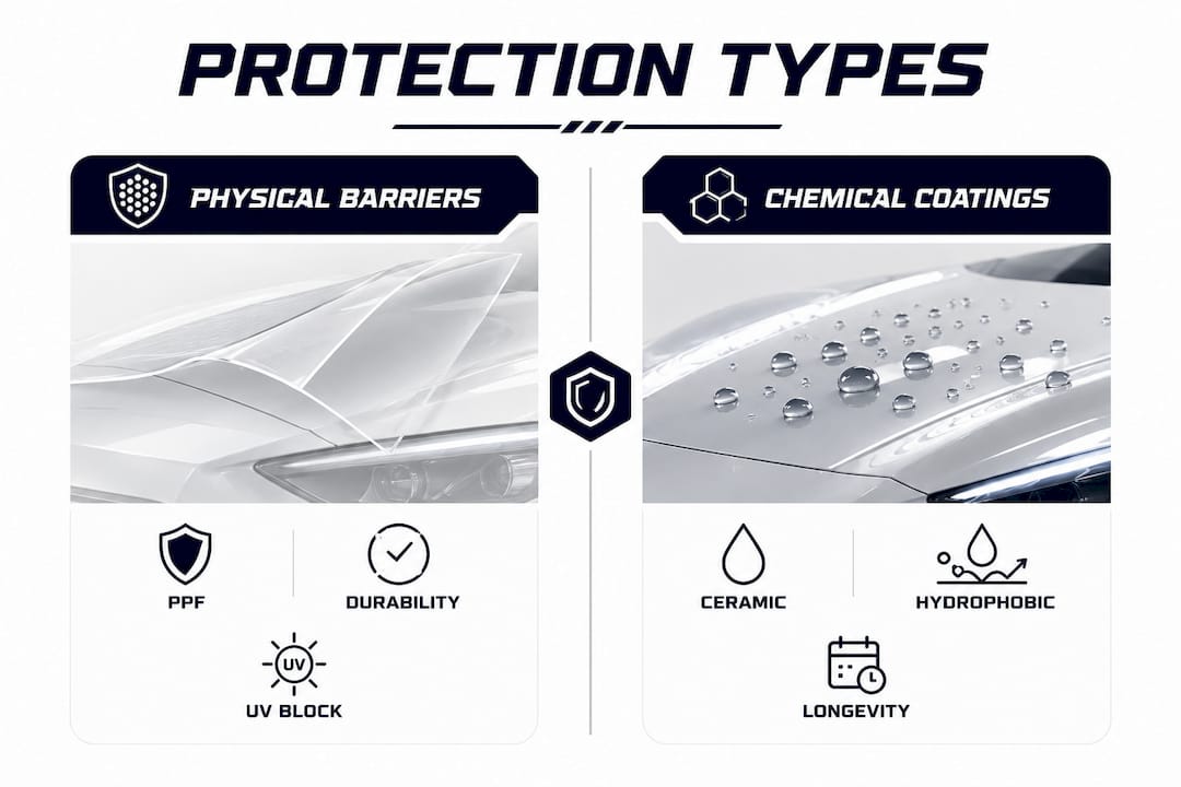 Infographic comparing paint protection types