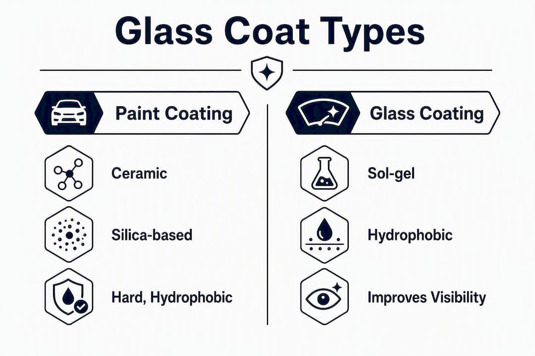 Infographic comparing paint and glass coatings