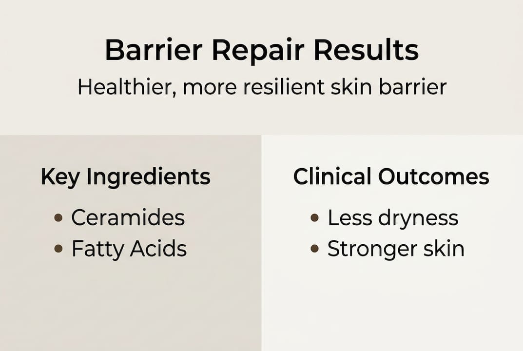 Infographic on ingredients and benefits of barrier repair