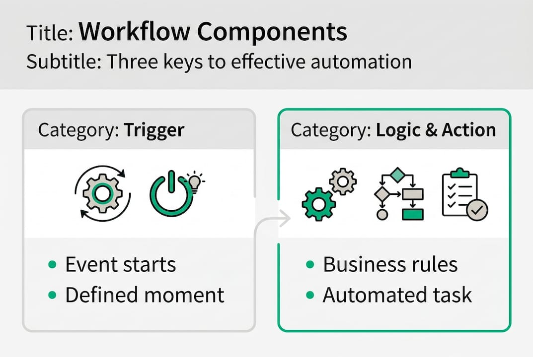 Infographic showing core automation components
