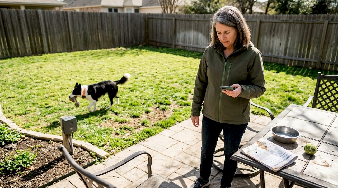 Pet owner uses GPS pet safety fence