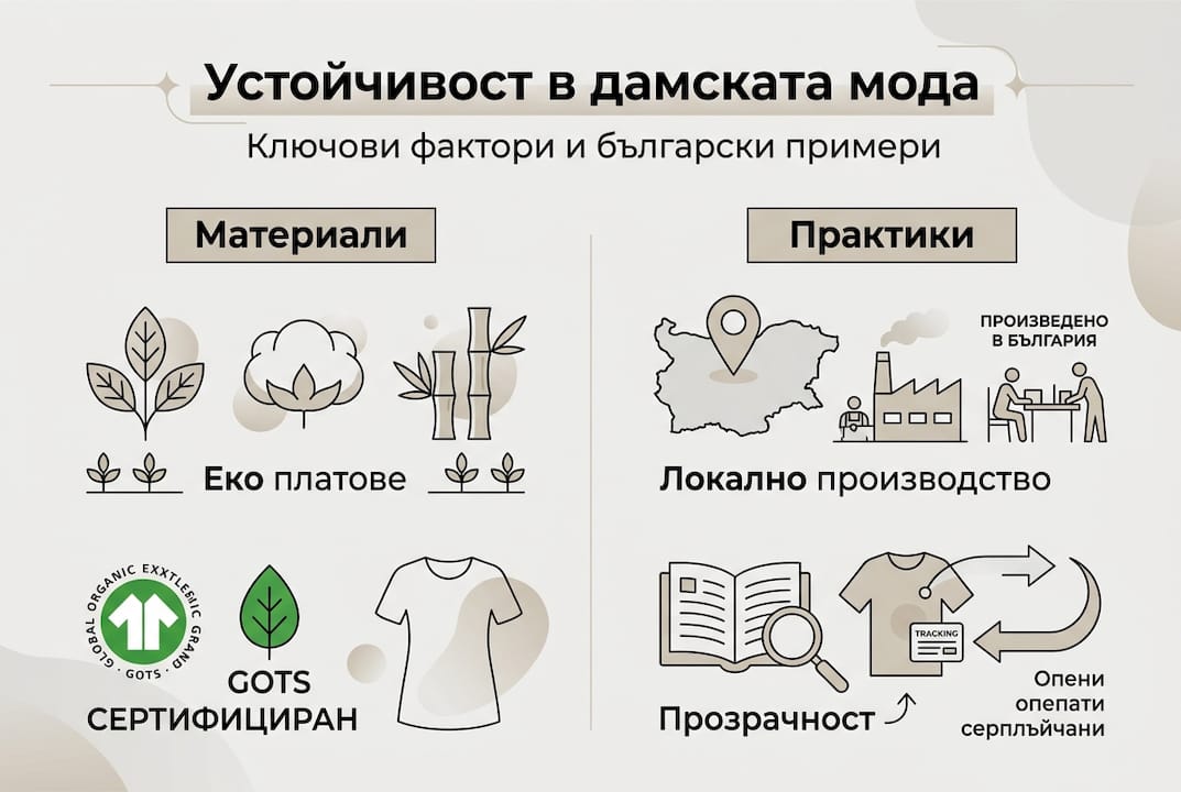 Инфографика: Как устойчивата дамска мода набира популярност в България