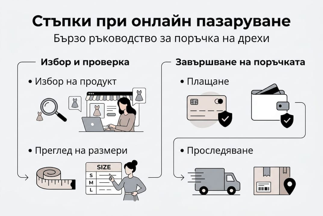 Визуално ръководство: как лесно да поръчате дрехи онлайн стъпка по стъпка