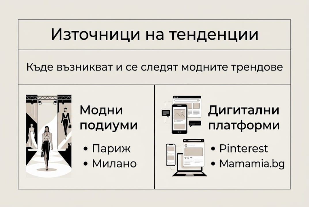 Инфографика: Кои са основните източници на модните тенденции
