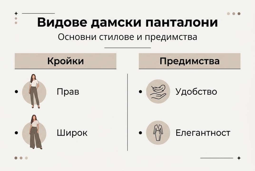 Графика с различните видове кройки и техните плюсове