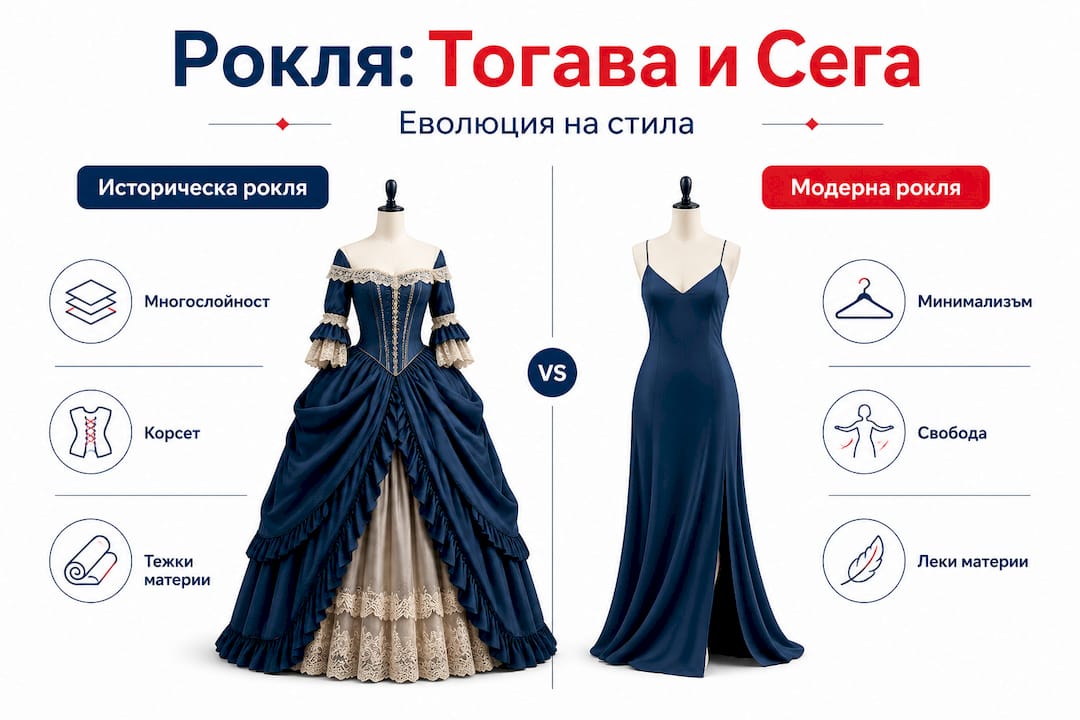 Старото срещу новото: как се различават историческата и съвременната рокля