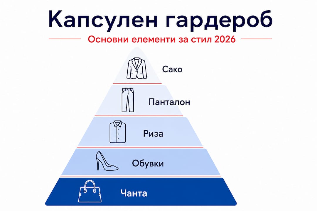 Капсулен гардероб – основата са няколко универсални дрехи, около които се гради целият ти стил.