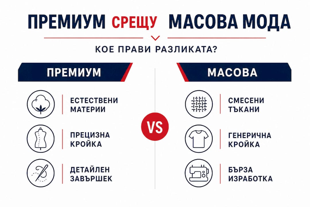 Инфографика: Какво отличава премиум модата от масовата?