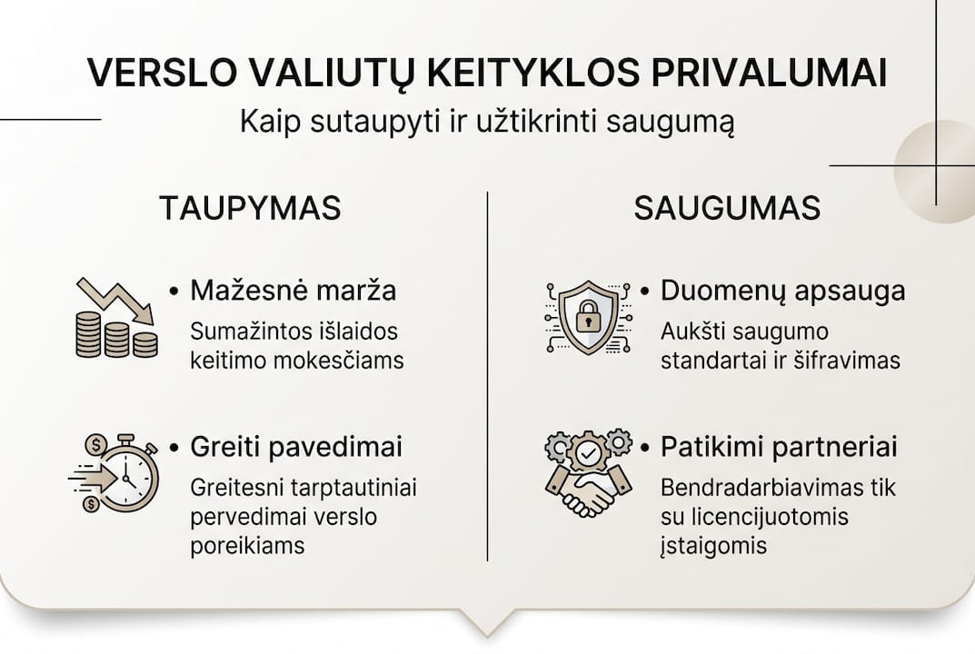 Infografikas: kodėl verta naudotis valiutų keitykla?