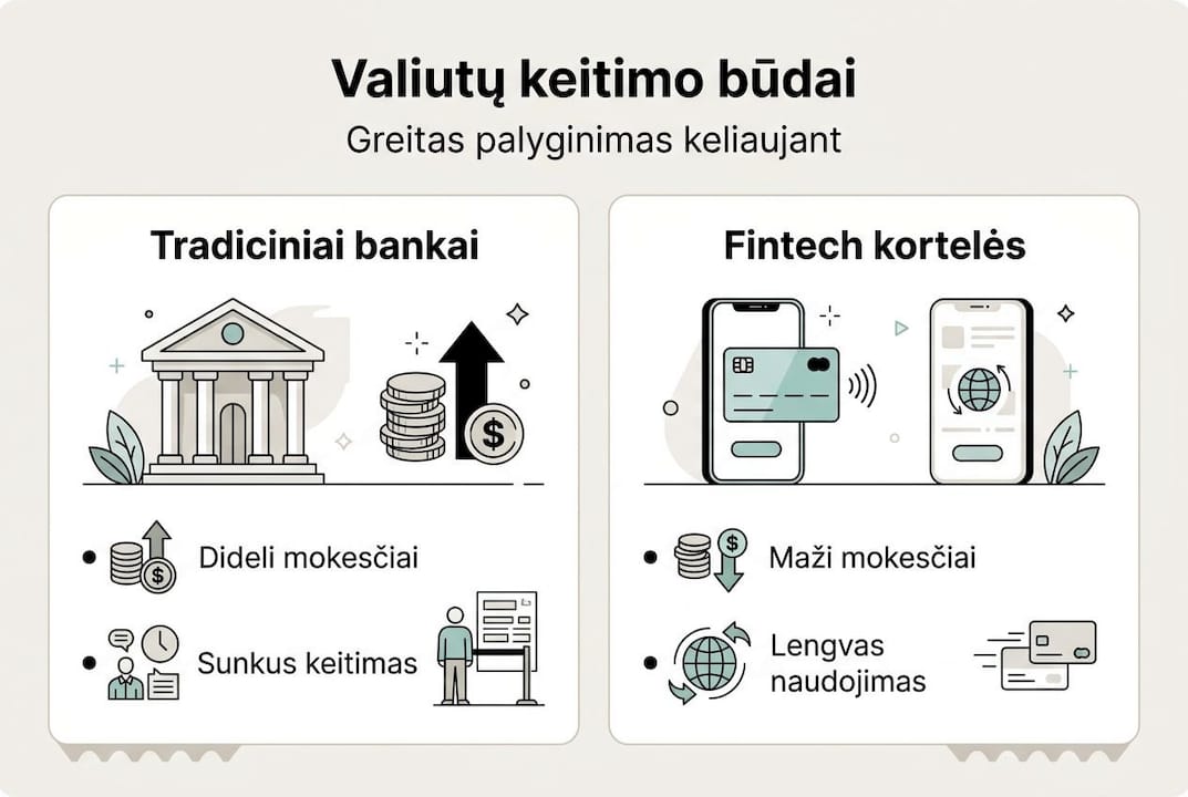 Infografikas: kaip patogiai ir saugiai keisti valiutą