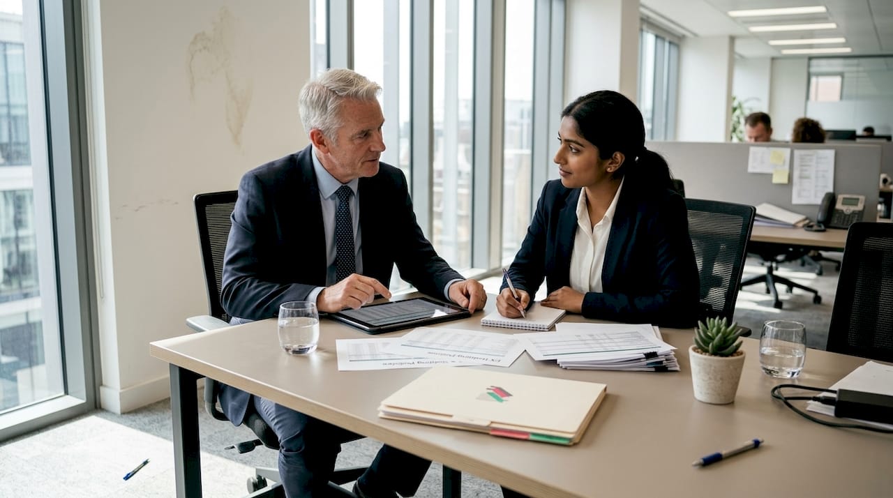 Finance team reviewing FX hedging plans