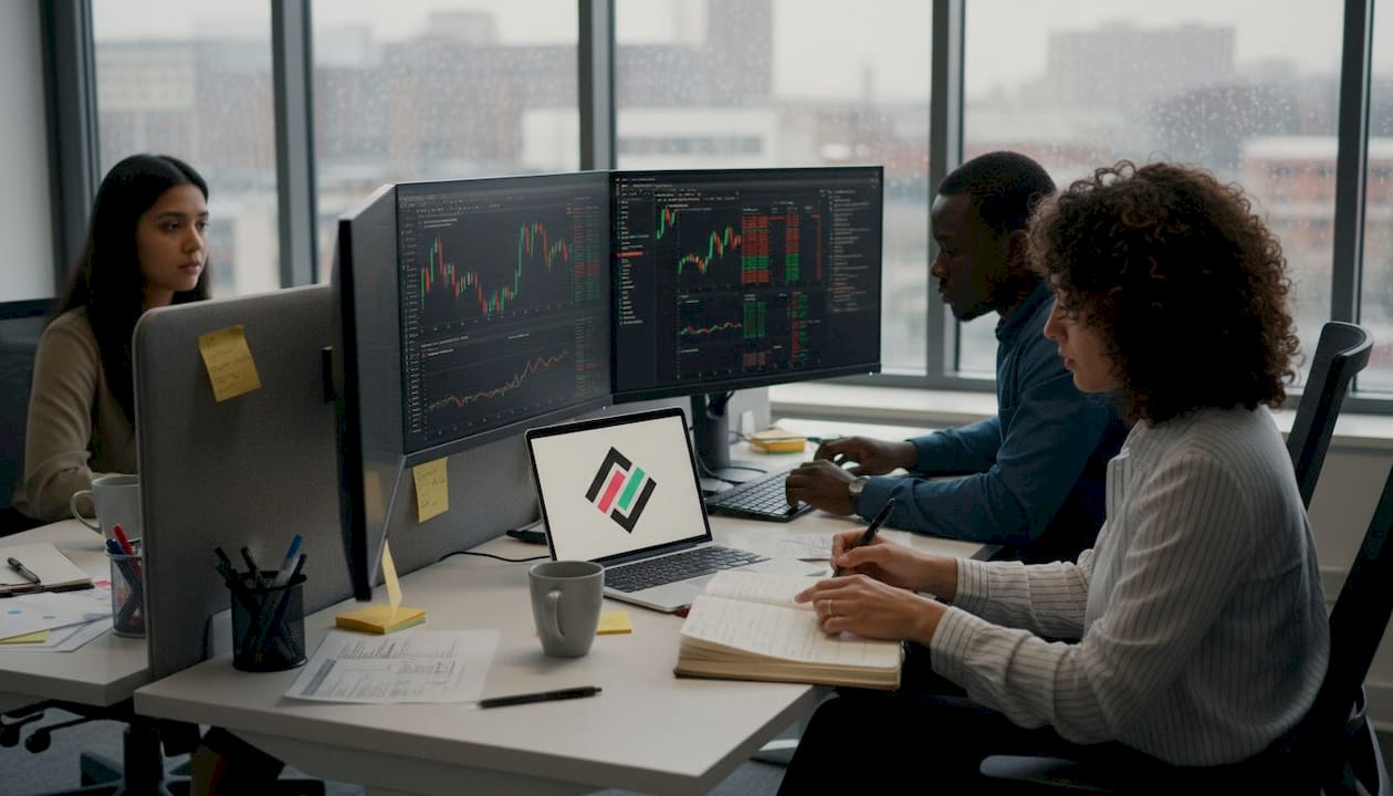 Treasury team collaborating on hedging strategies