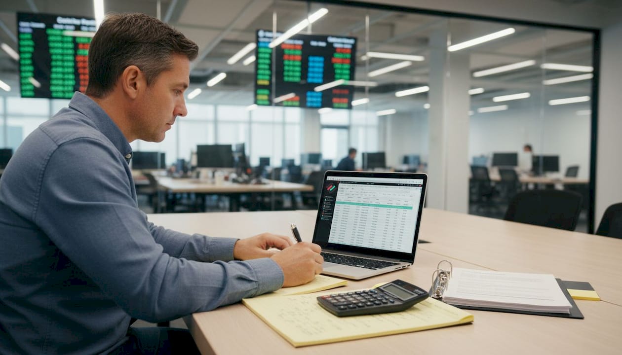 Treasury analyst updating swap calculations