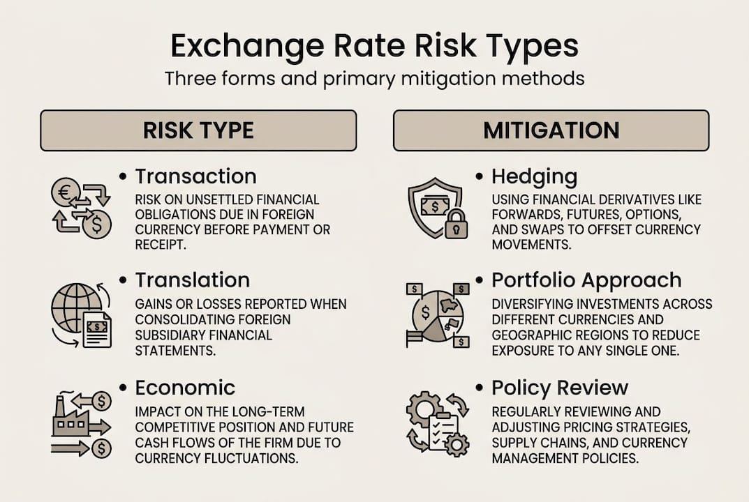 Infographic outlining risk types and mitigation methods