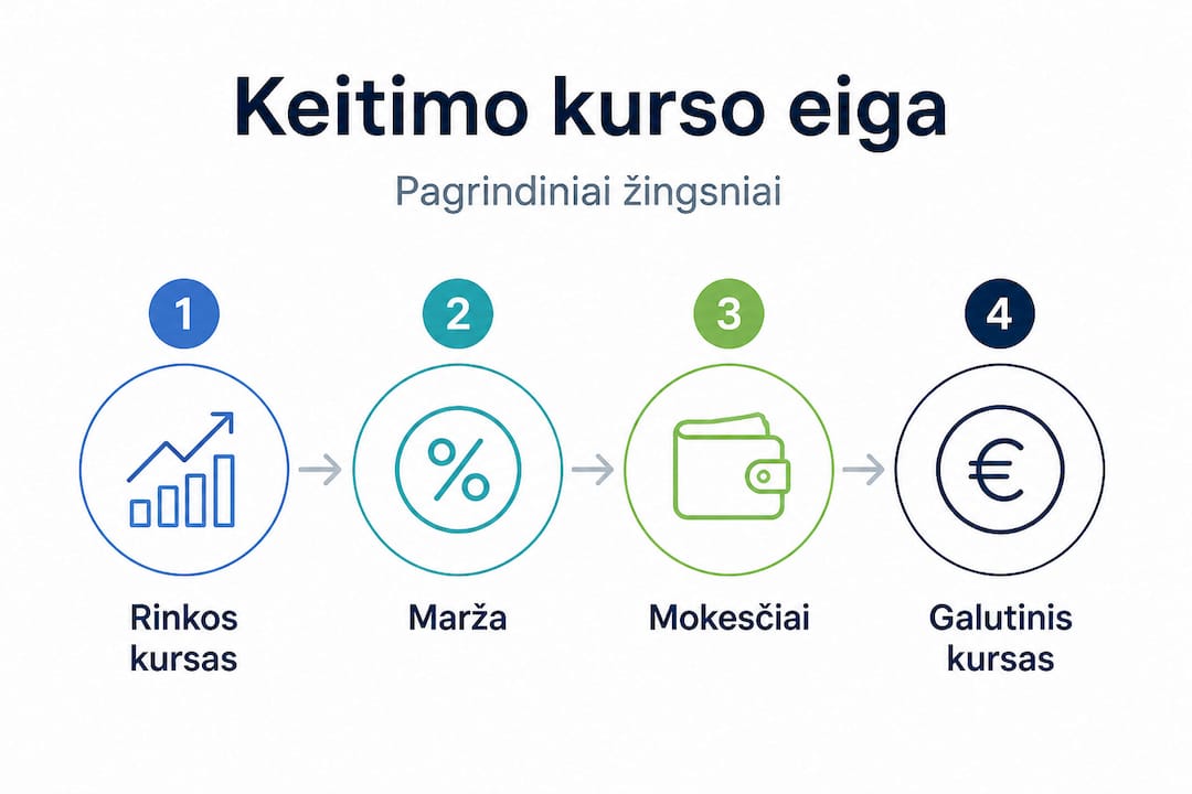 Vizualus gidas, kaip formuojamas valiutos keitimo kursas