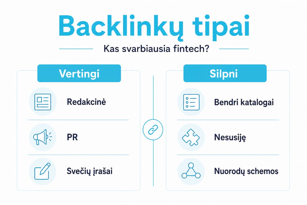 Šiame infografike rasite palyginimą tarp naudingų ir mažai vertės turinčių atgalinių nuorodų.