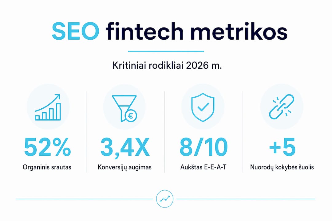 Finansinių technologijų sektoriaus SEO rodiklių apžvalga