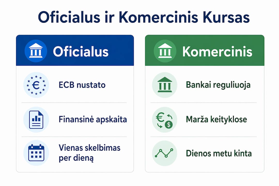 Infografikas: oficialaus ir rinkos valiutų kursų palyginimas