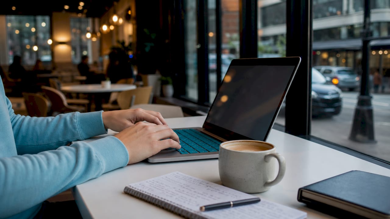 Stambiu planu – rankos rašo SEO tekstą apie finansines technologijas