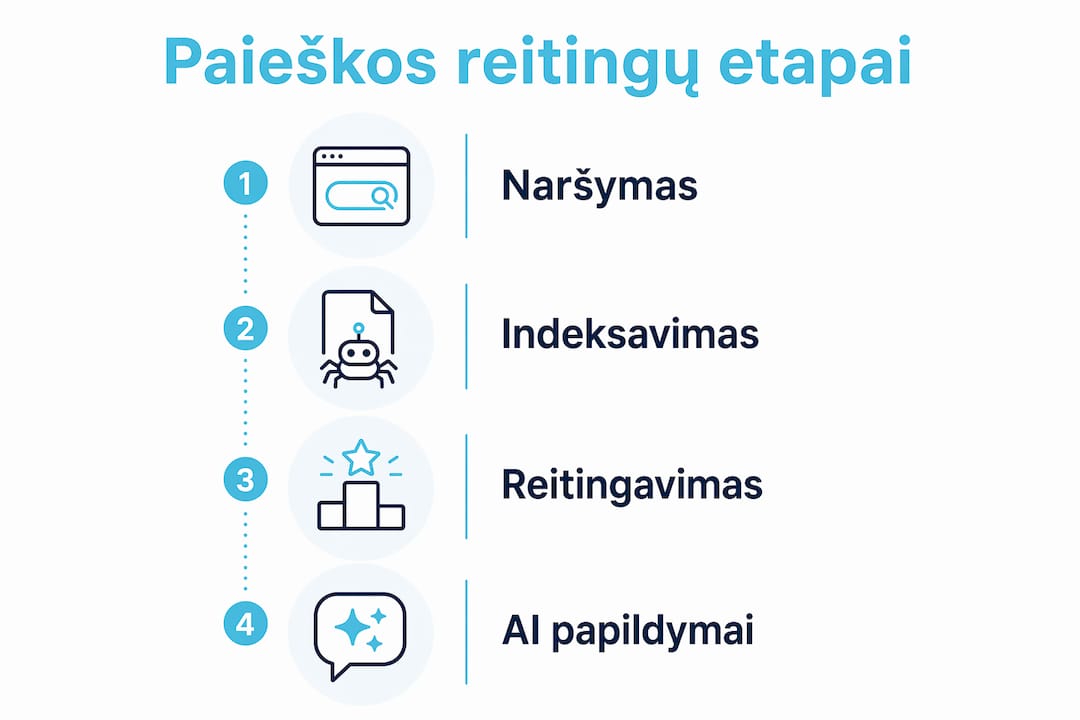 Infografikas: kaip formuojasi paieškos sistemos reitingai