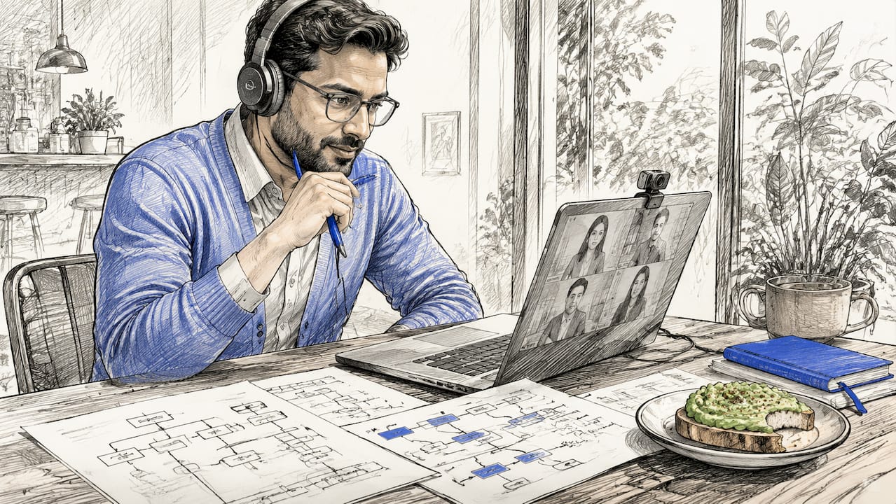 Man reviewing decentralized compliance workflows