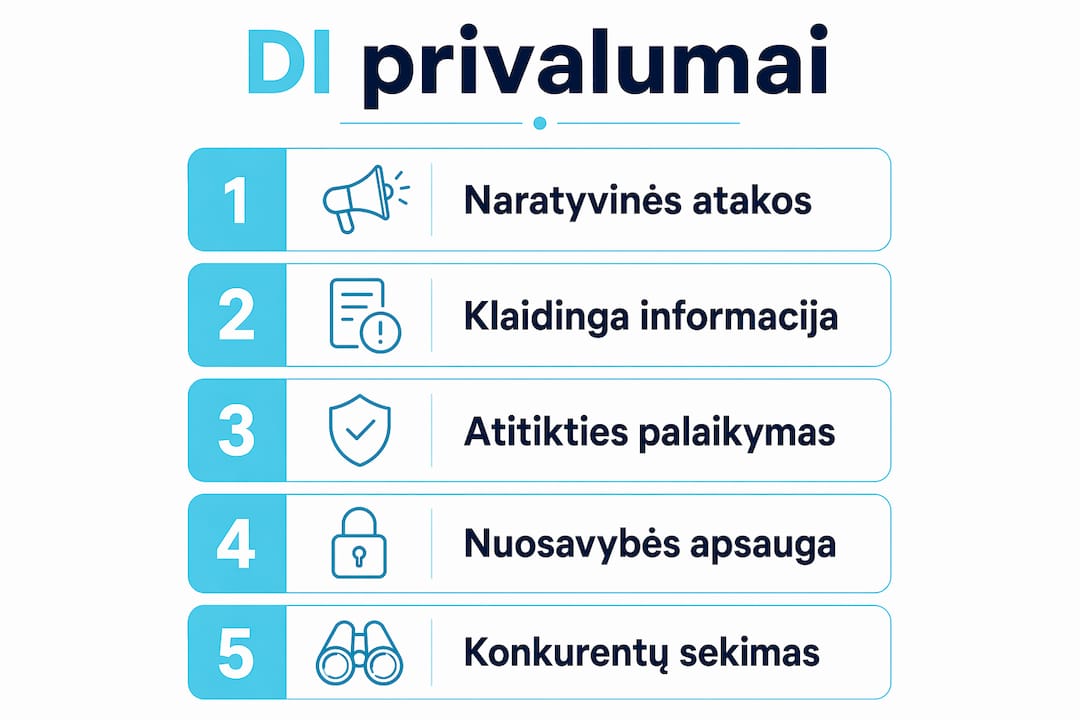 Infografikas, parodantis, kaip dirbtinis intelektas gali padėti stebėti ir analizuoti prekių ženklą.