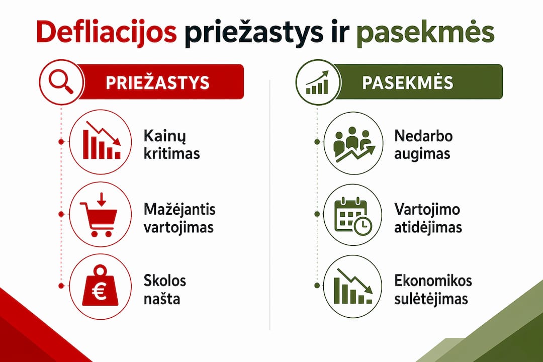 Vizualus gidas: kas lemia defliaciją ir kokias pasekmes ji sukelia