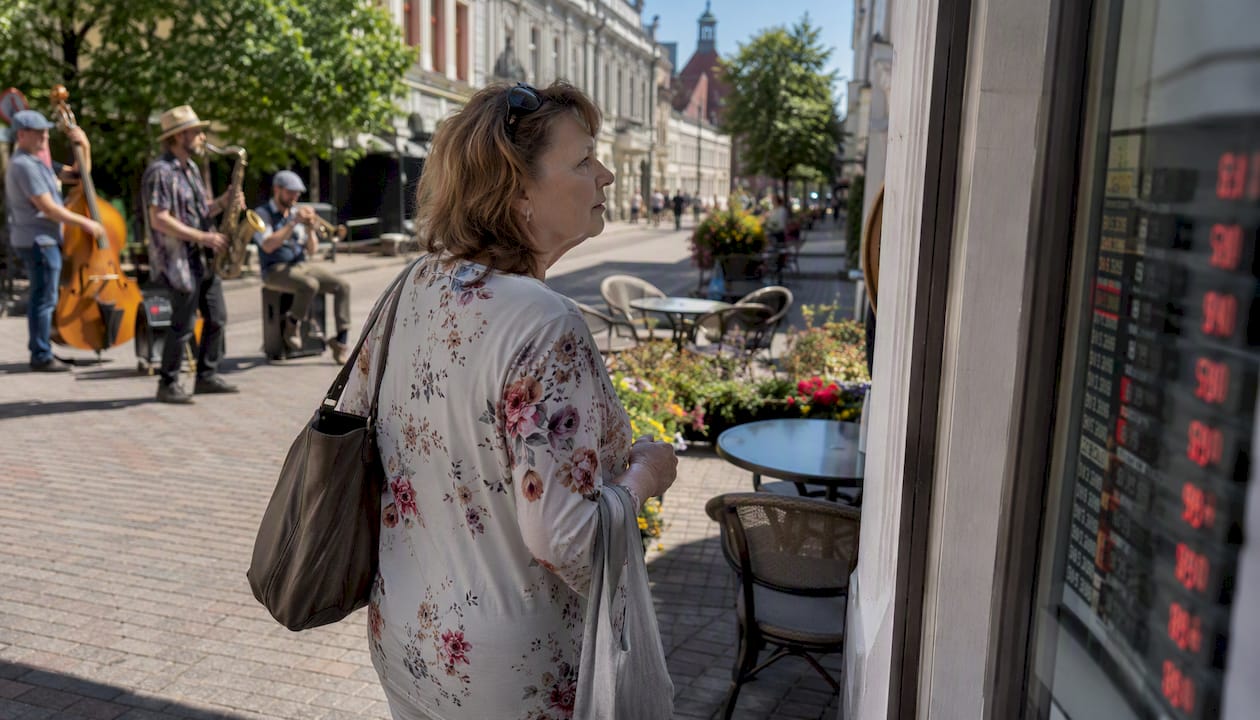 Kauno gatvėse įsikūrusių valiutos keityklų vaizdas