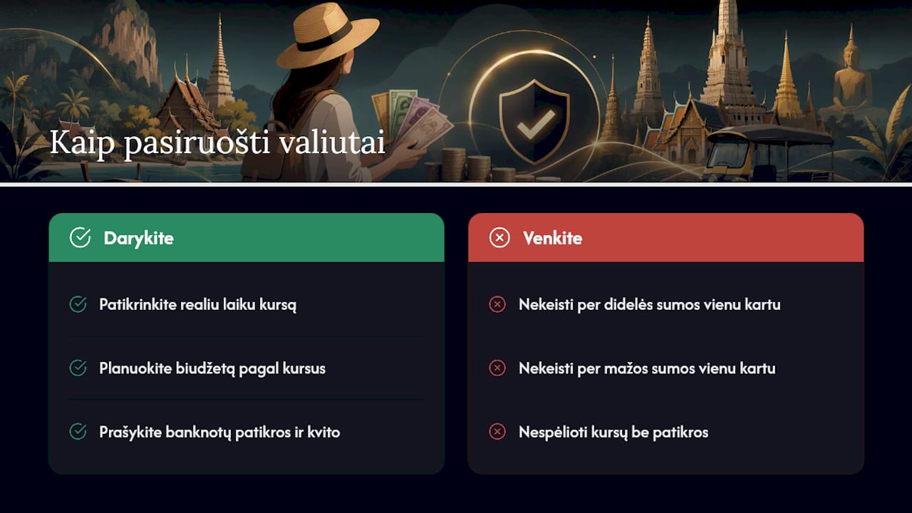 Kaip ValiutosKeitykla.eu padeda pasiruošti kelionei į Tailandą — overview diagram