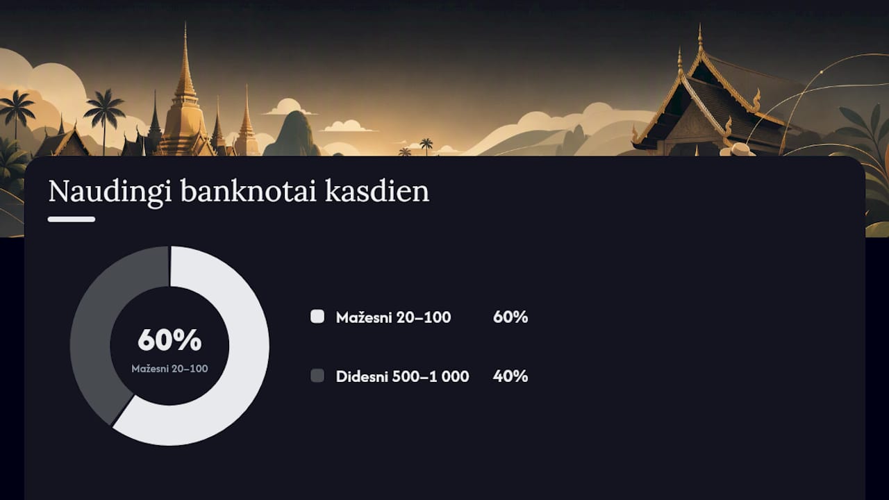 Kokius Tailando banknotus naudoti kasdien — overview diagram