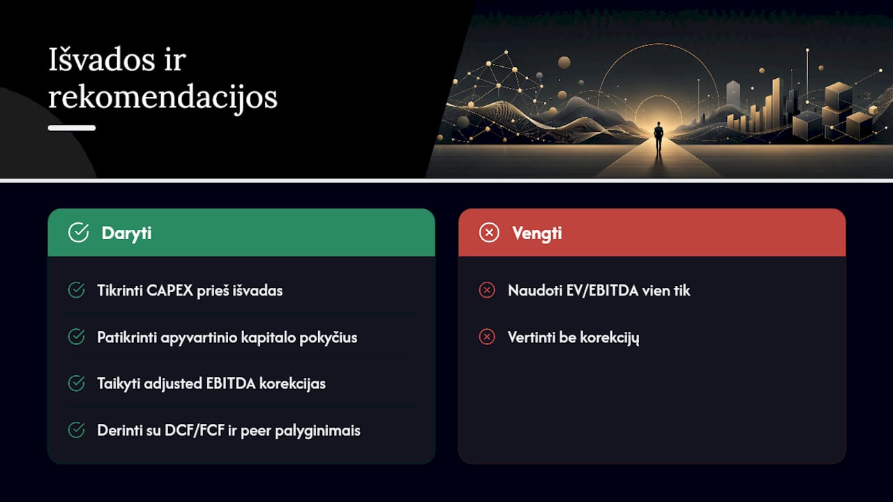 Išvados ir rekomendacijos — overview diagram