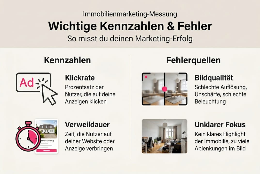 Übersicht: Wichtige Kennzahlen und typische Stolperfallen im Immobilienmarketing auf einen Blick