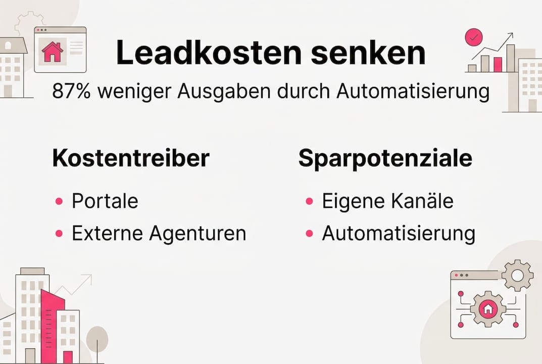 Übersichtsgrafik: Leadkosten im Vergleich und Möglichkeiten zur Kosteneinsparung