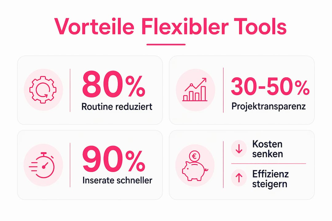 Übersicht: Die Vorteile moderner, flexibler Tools für die Immobilienbranche – anschaulich dargestellt mit aktuellen Zahlen und Fakten