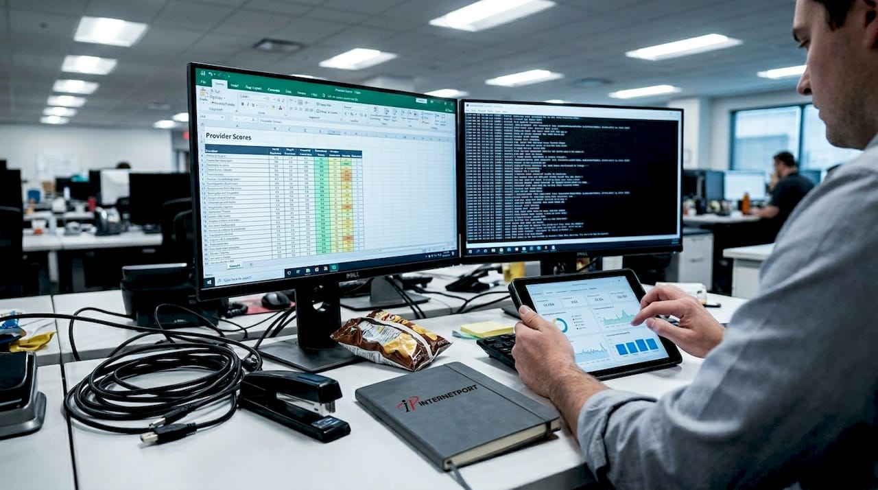 Admin reviews hosting provider performance metrics