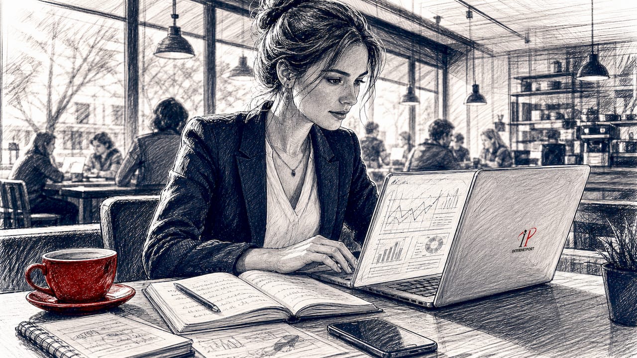 SMB owner optimizing website speed at desk