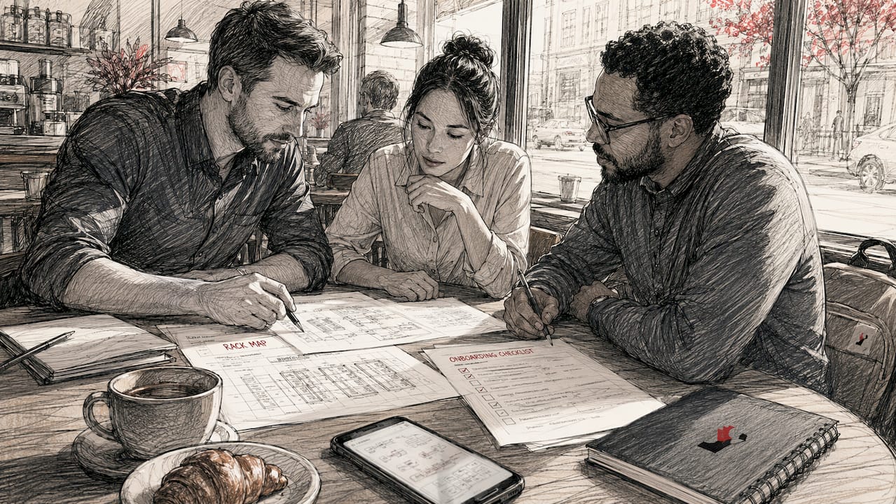 IT team reviewing colocation prerequisites documents