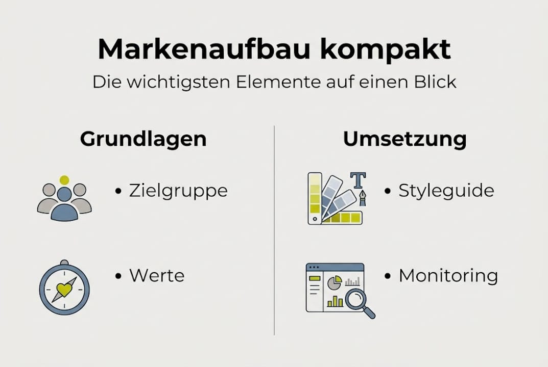 Infografik: Die wichtigsten Bausteine für eine erfolgreiche Markenentwicklung