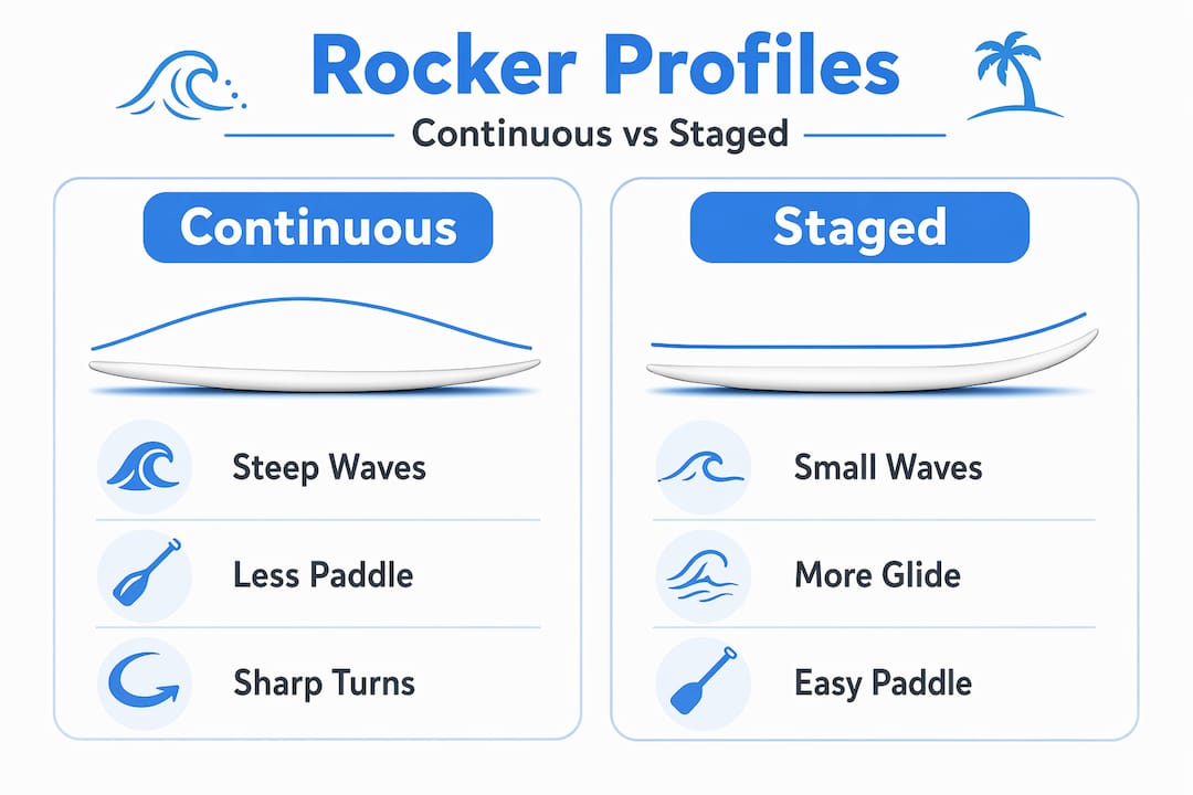 Infographic comparing continuous and staged rocker