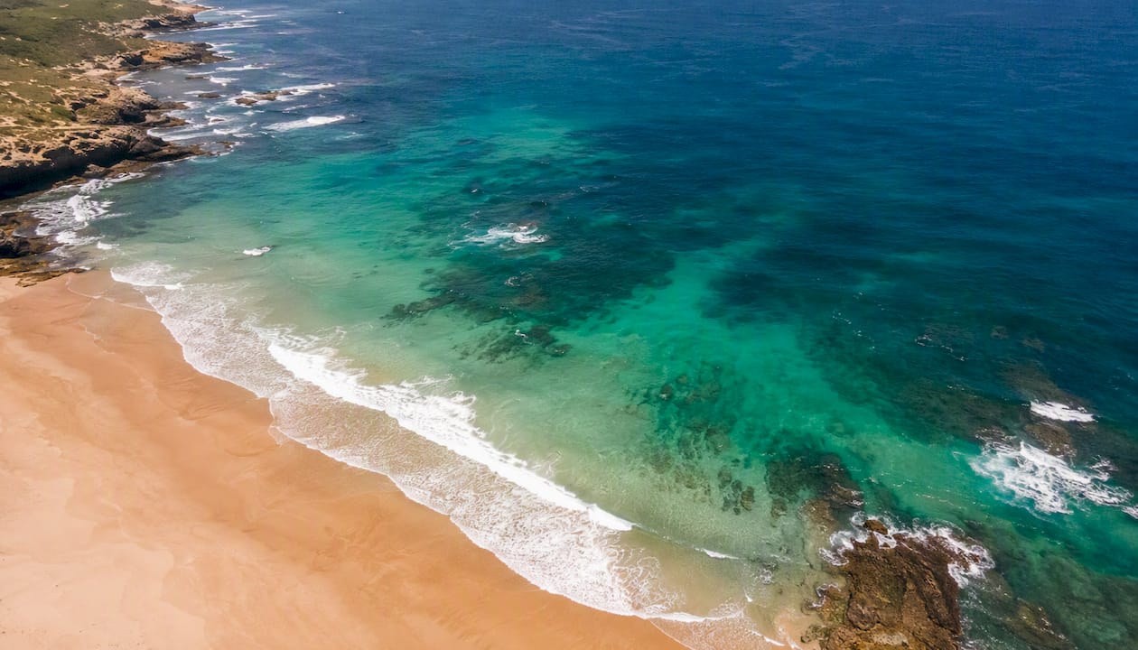 Atlantic coast near Peniche showing sea surface variations