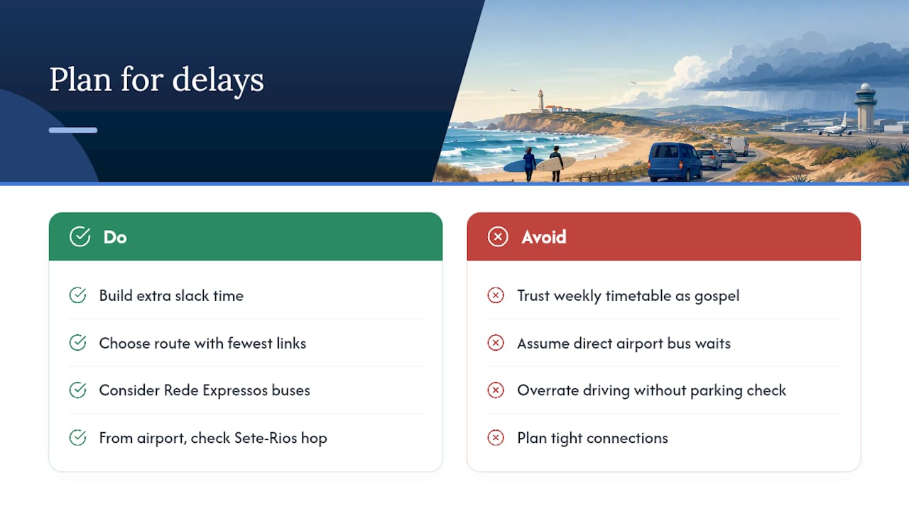The gap between what the timetables promise and what actually happens — overview diagram