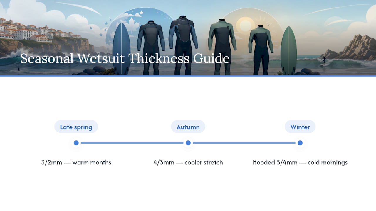 Portugal wetsuit thickness by season