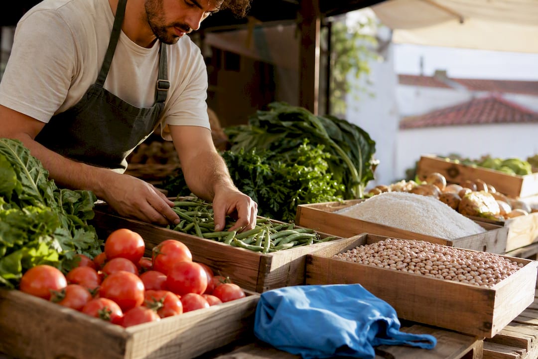 Fresh Portuguese produce at a village market