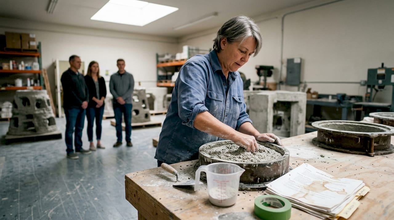 Family assembling eco-friendly reef memorial